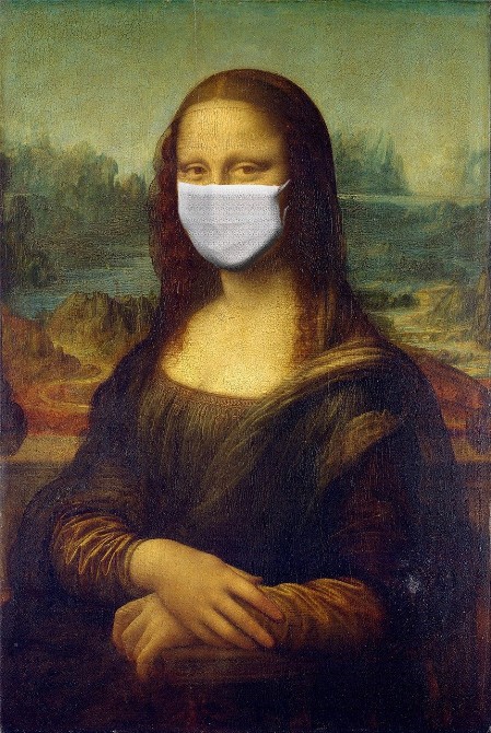 Mona Lisa mit Maske