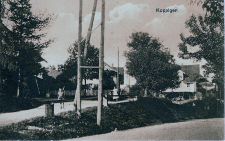 Region Bühl mit Postkutsche und Kind